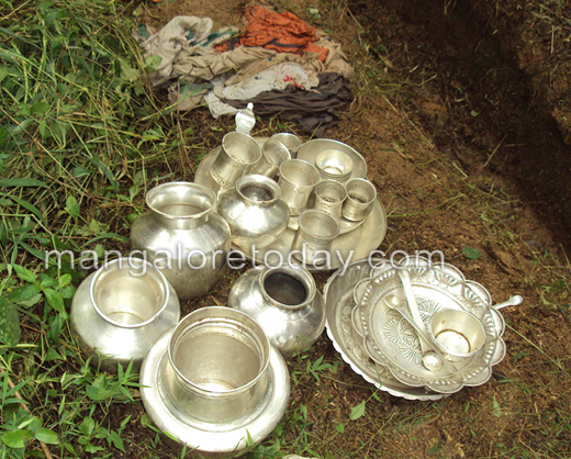  Stolen silver articles from Uppinnagady temple found hidden in plantation
